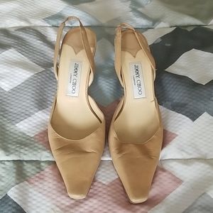 VTG Jimmy Choo Nude Slingback pumps
